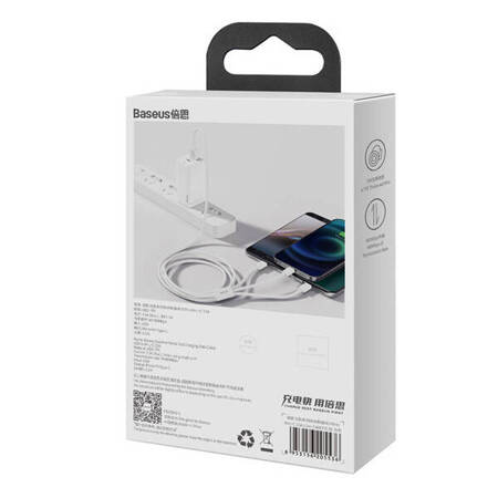 Kabel szybkiego ładowania Baseus Superior Data USB do M+L+C 3.5A 0.5M(White)
